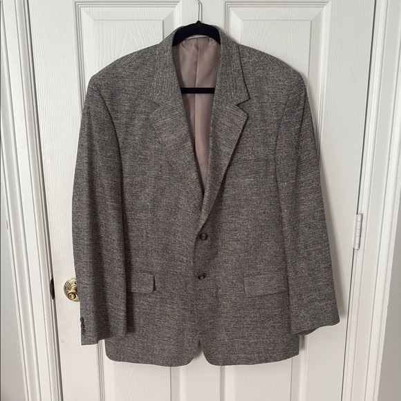 Men's tweed tan Blazer men’s short 44 travelsmith - Picture 1 of 7